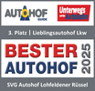 Auszeichnung "Lieblingsautohof Lkw"